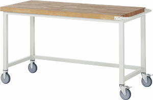 Fahrbare Werkbank Modell 8000, B 1500xT 700xH 880mm, Buche-Massiv-Platte 40mm