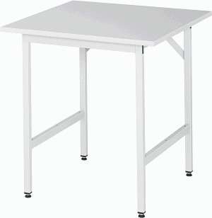 Arbeitstisch, B 750 x T 800 x H 800-850 mm, EGB-Melaminbeschichtete-Platte 28 mm