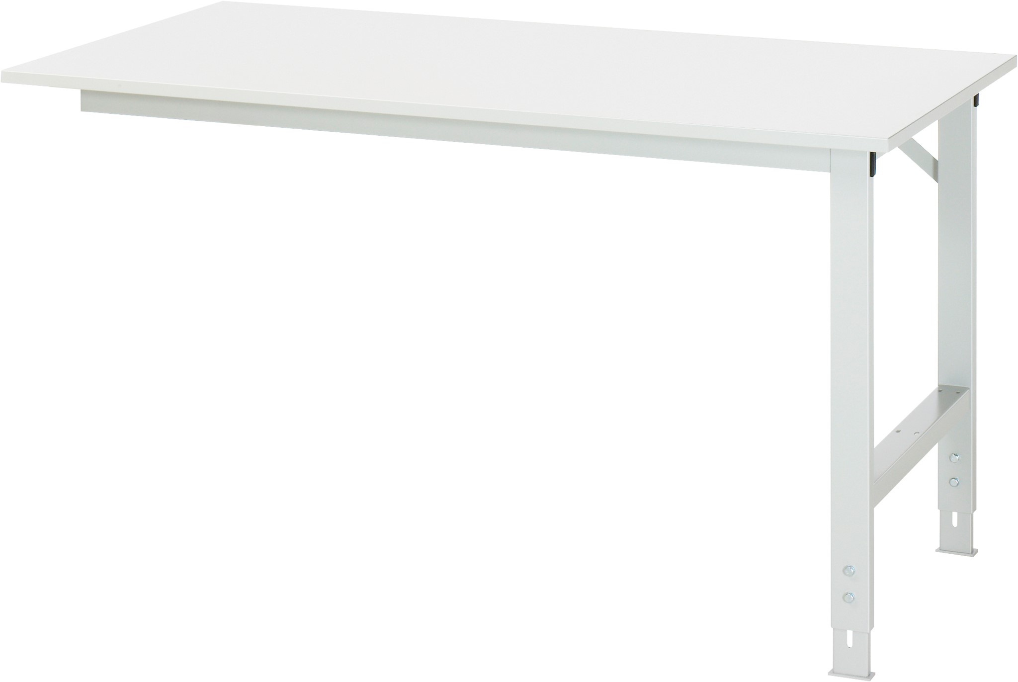 Anbautisch, B 750 x T 800 x H 760-1080 mm, Melaminbeschichtete-Platte 22 mm