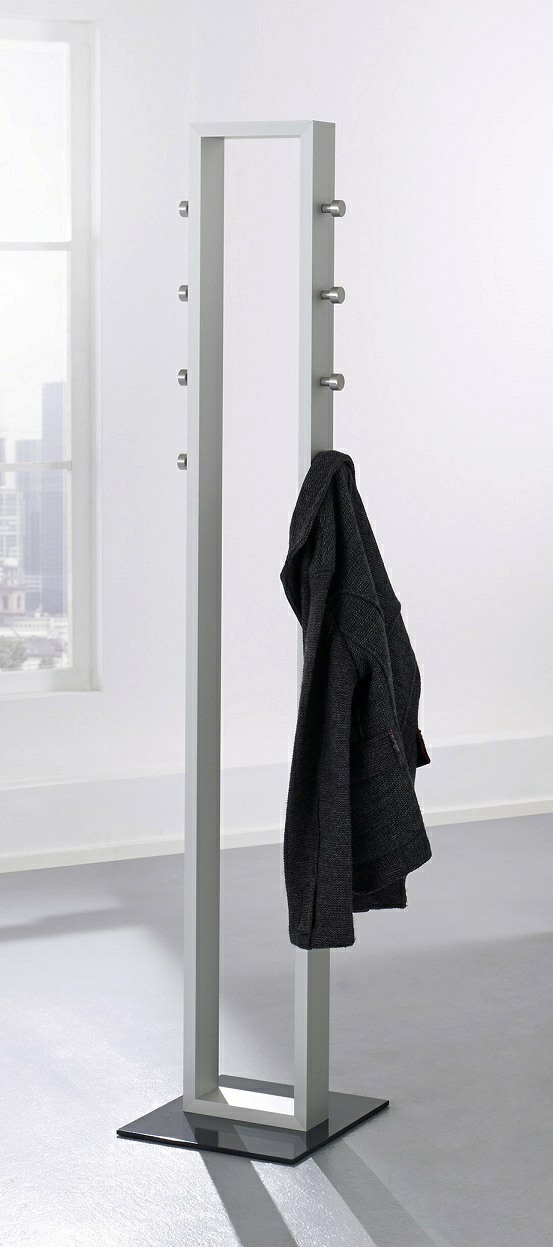 Standgarderobe 8 Haken weiss