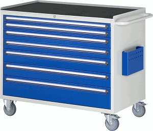 Montagewagen Modell XXL5.0, B 1145 x T 650 x H 975mm, Metall-Top 25 mm mit Anti-Rutsch-Matte 