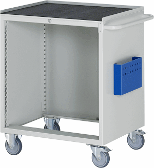Montagewagen Modell XL5, B 770 x T 650 x H 975 mm, Metall-Top 25 mm mit Anti-Rutsch-Matte 