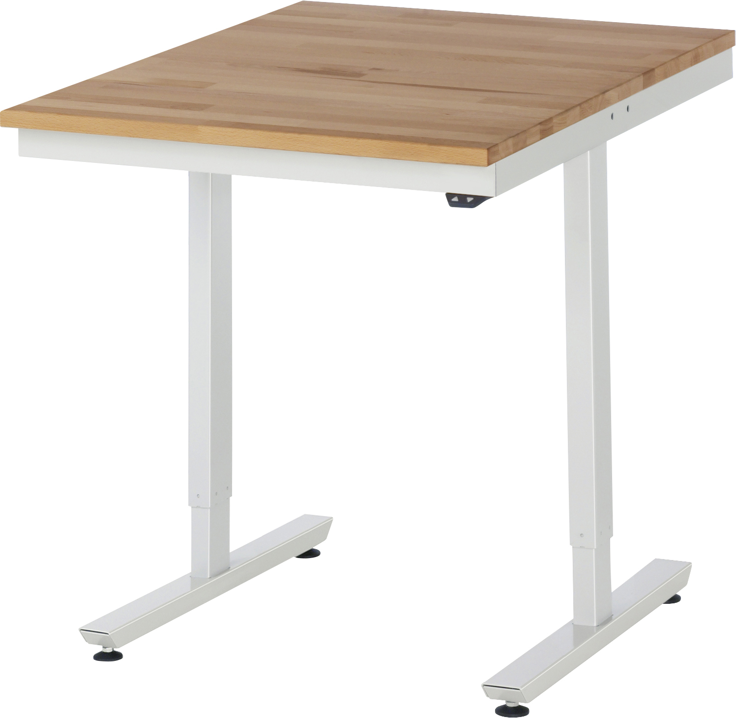 Arbeitstisch 750x1000x720-1120 mm BxTxH mit Buche-Massiv-Platte 25 mm