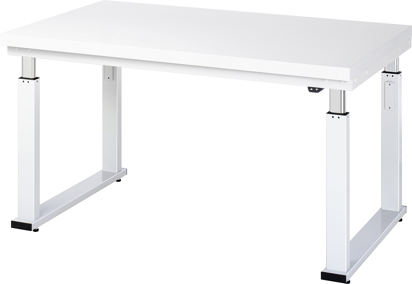 Arbeitstisch 1500x900x740-1140 mm BxTxH mit Hartlaminat-Platte 40 mm (mit 0,8 mm HPL Auflage)