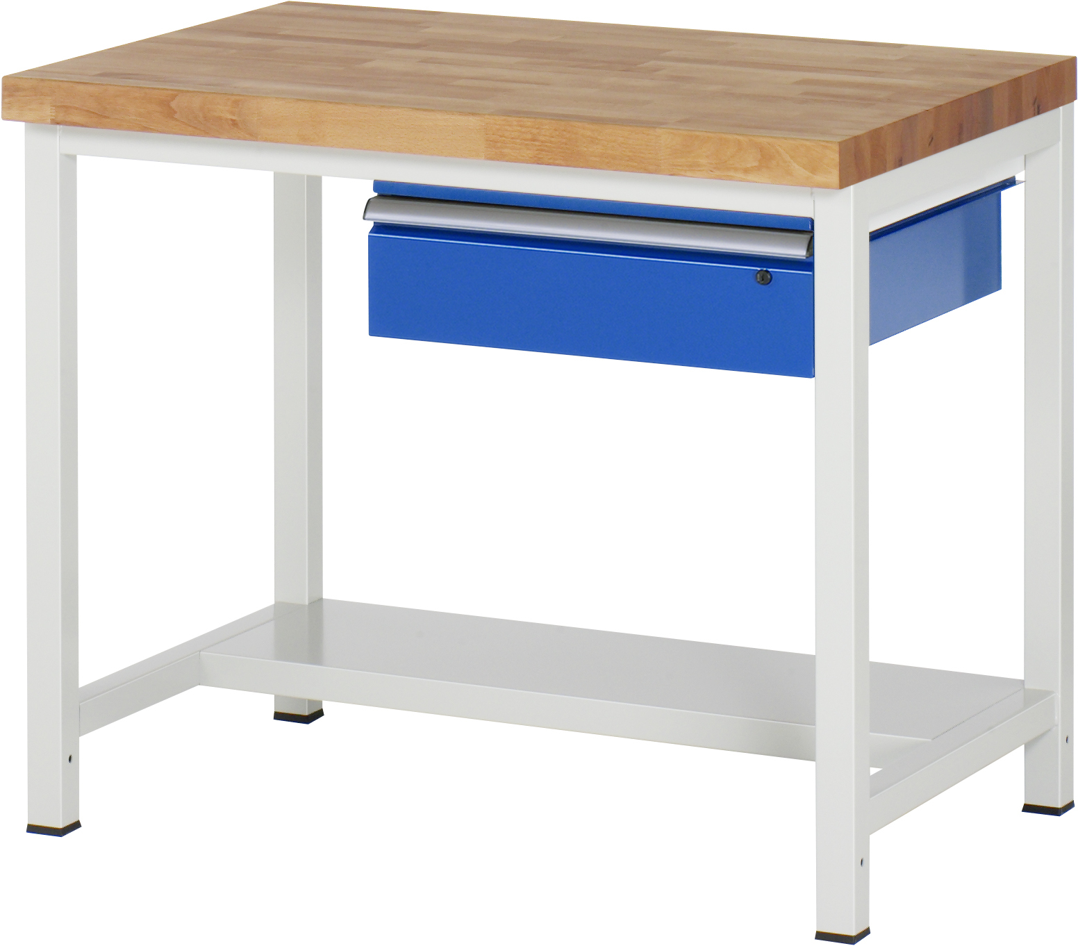 Werkbank fixe Höhe, B 1000xT 900xH 840mm, Buche-Massiv-Platte 40mm