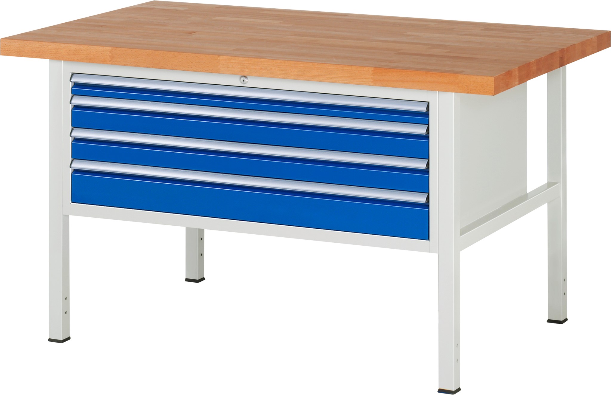 Werkbank Modell 8332, B 1500xT 900xH 840mm, Buche-Massiv-Platte 40mm