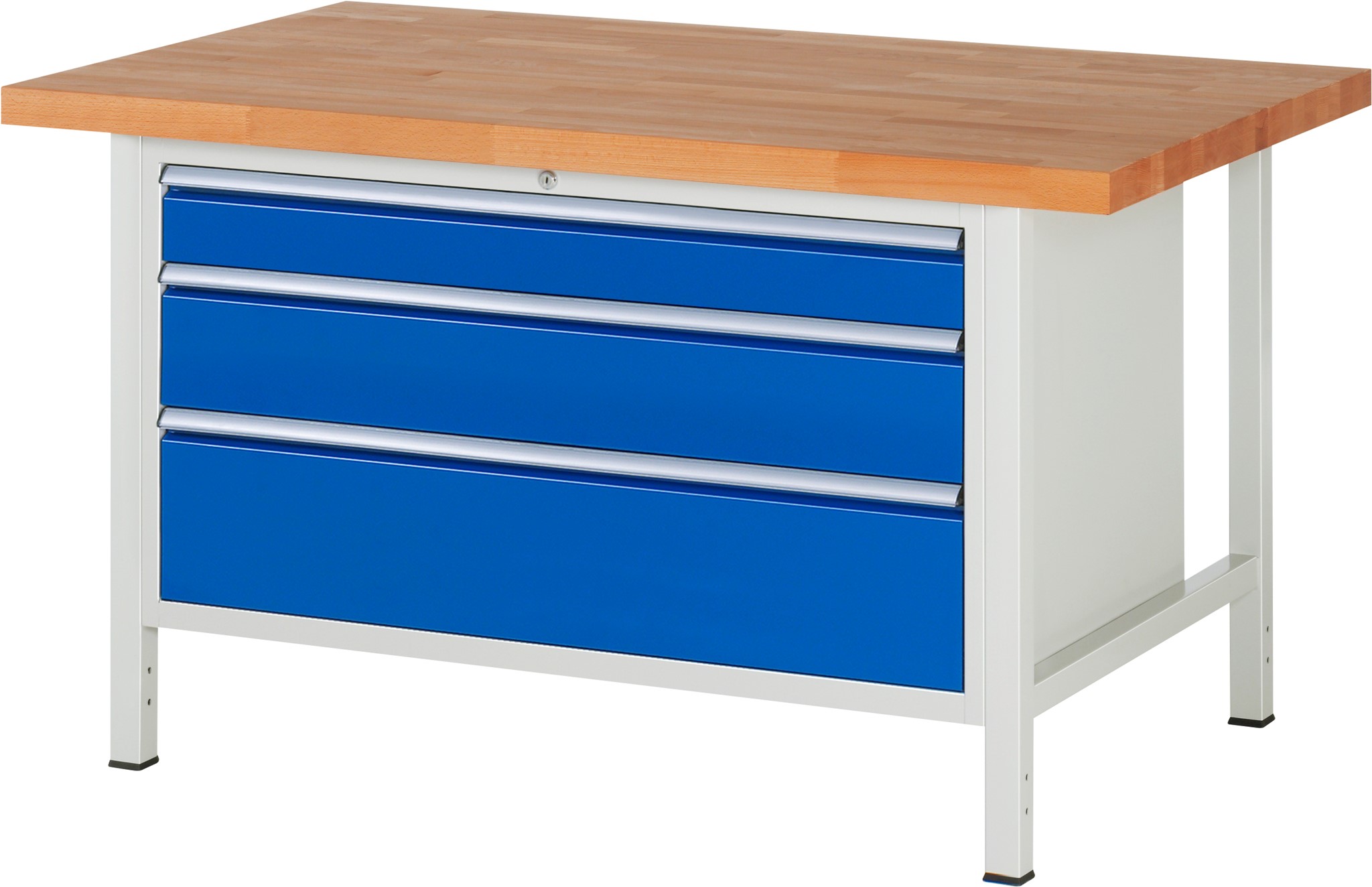 Werkbank Modell 8359, B 1500xT 900xH 840mm, Buche-Massiv-Platte 40mm