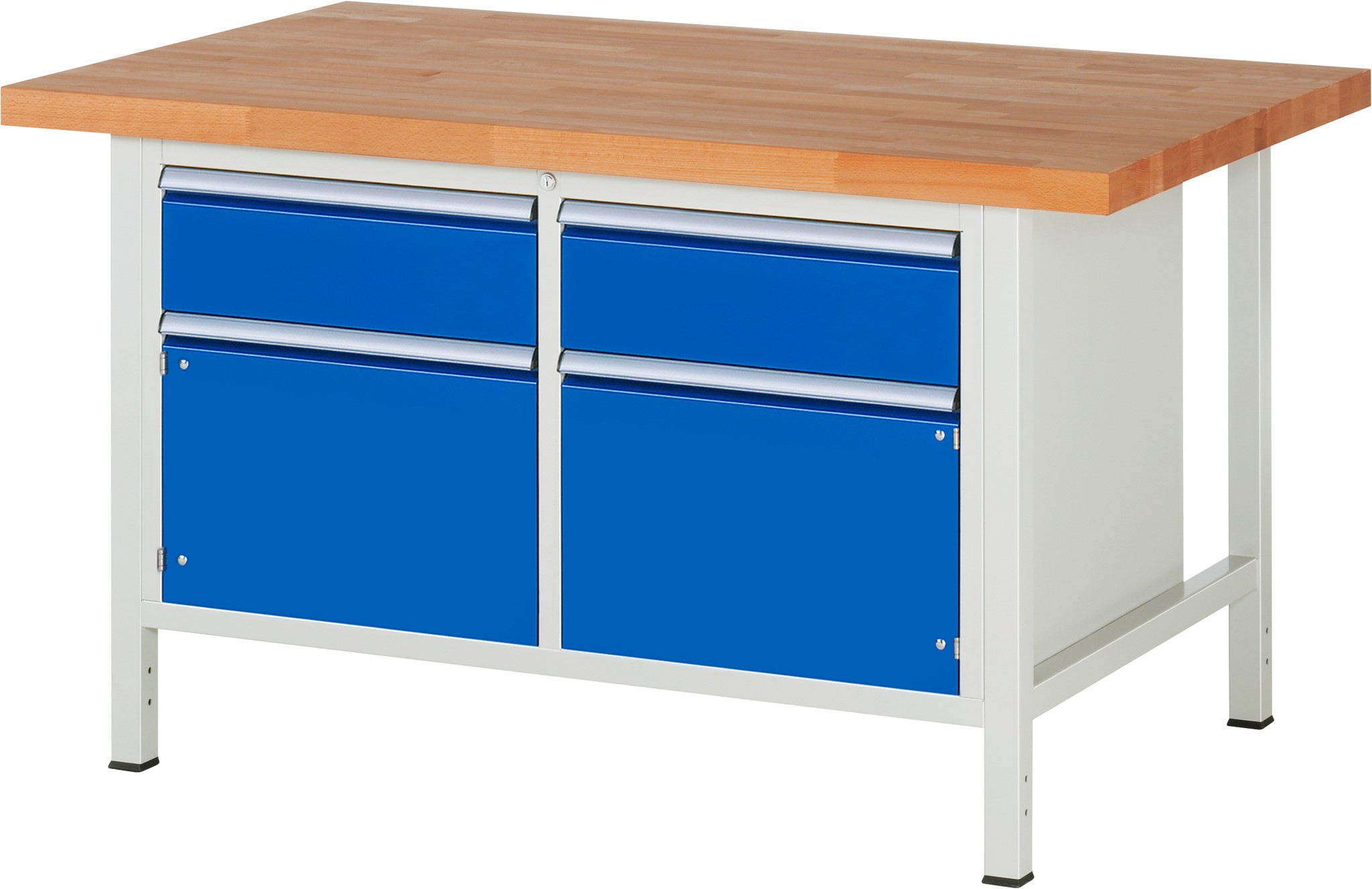 Werkbank Modell 8466, B 1500xT 900xH 840mm, Buche-Massiv-Platte 40mm