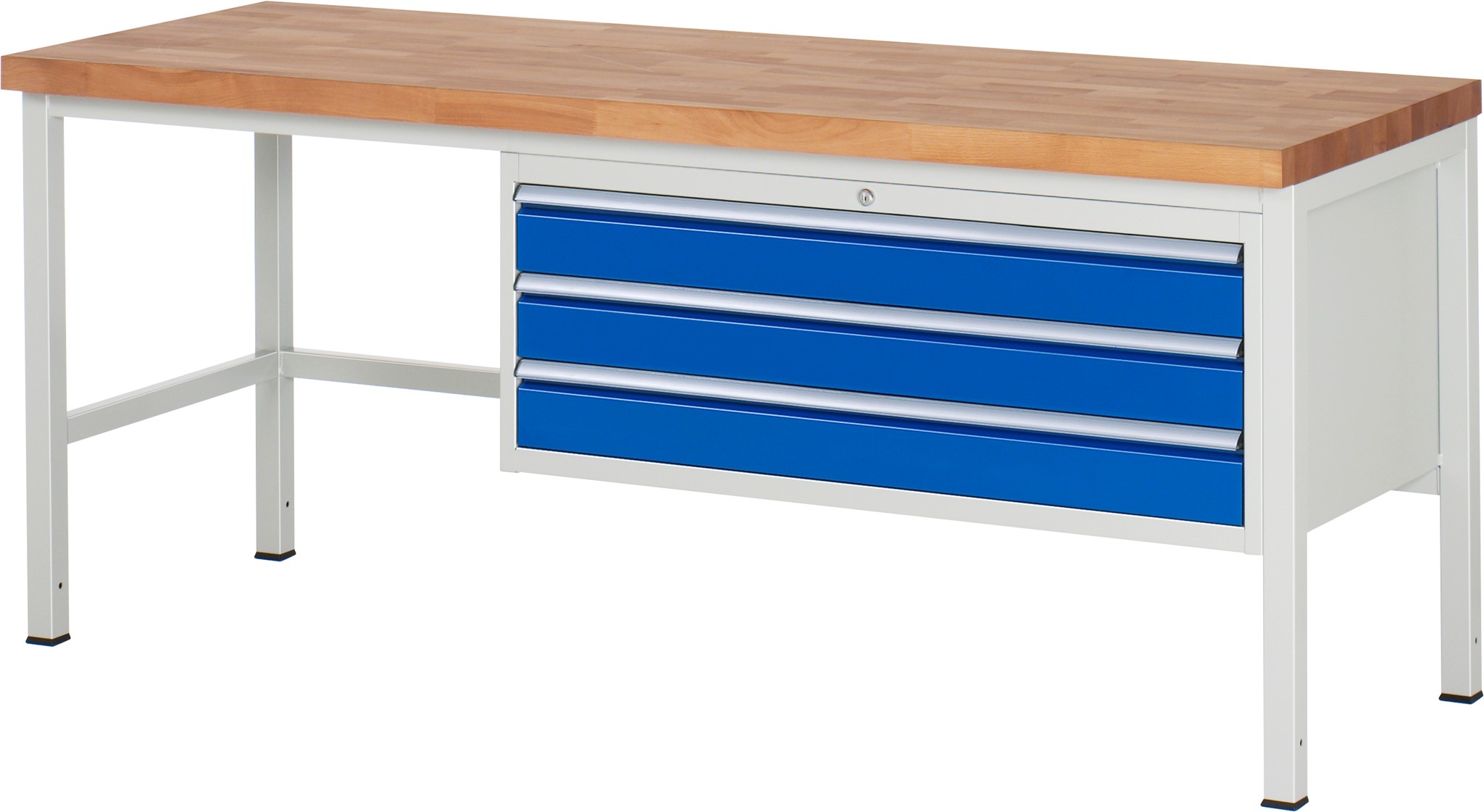 Werkbank Modell 8327, B 2000xT 700xH 840mm, Buche-Massiv-Platte 40mm