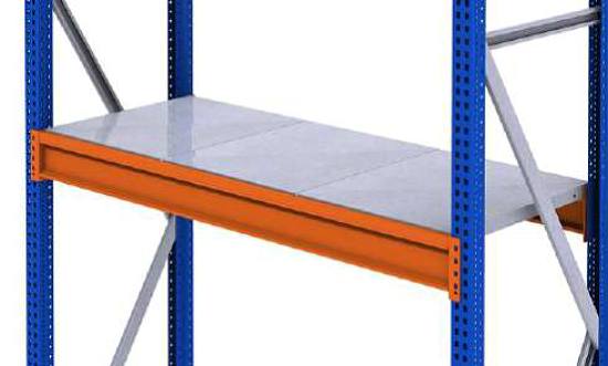 Zusatzebene mit Metallauflagen, 1605x600 mm LxT
