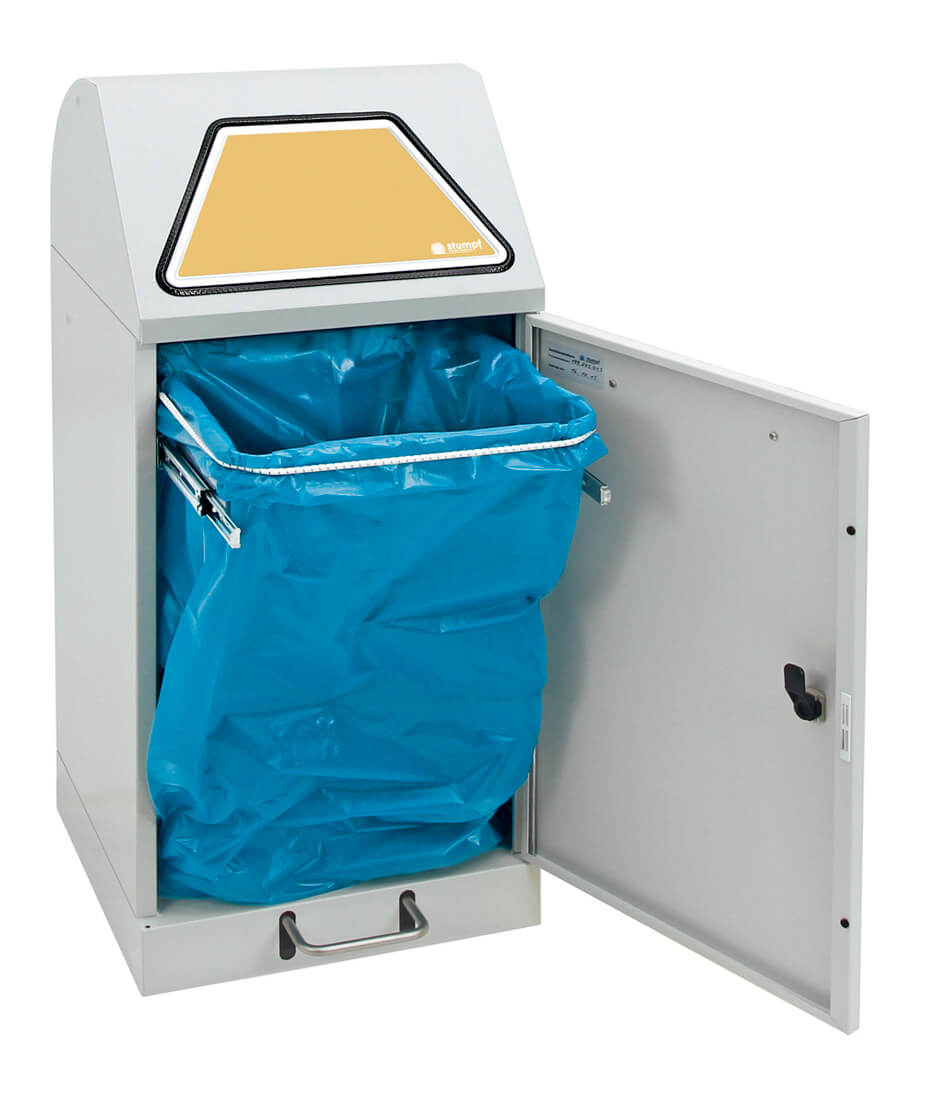 Abfalltrennsystem Modell Vario 60 Liter, mit Trethebel, mit ProSlide©-System lichtgrau