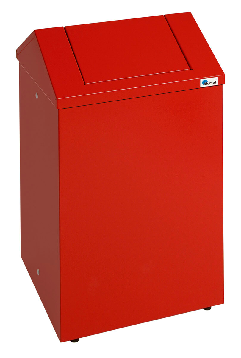 Abfalltrennsystem Modell PWK 45 Liter, feuerrot/feuerrot