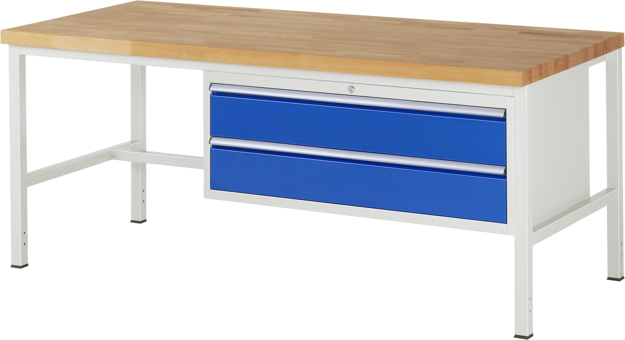 Werkbank Modell 8325, B 2000xT 900xH 840mm, Buche-Massiv-Platte 40mm