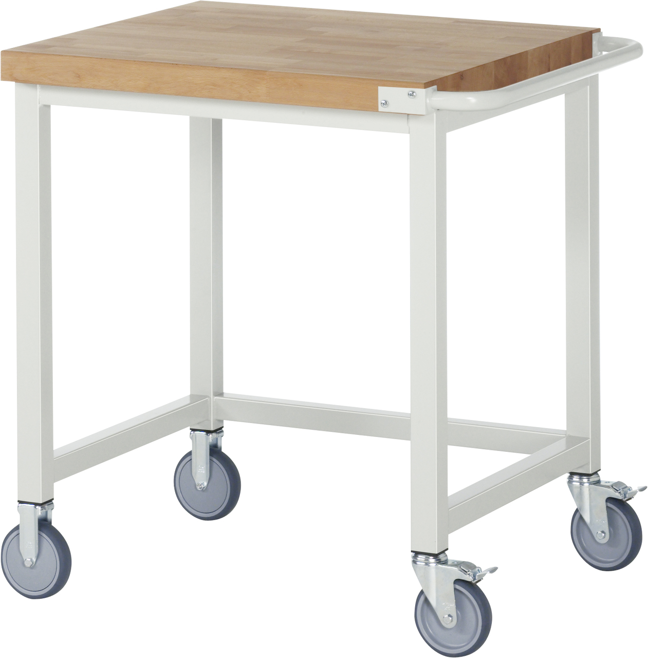 Fahrbare Werkbank, 750 x 700 x 880mm BxTxH, Buche-Massiv-Platte 40mm