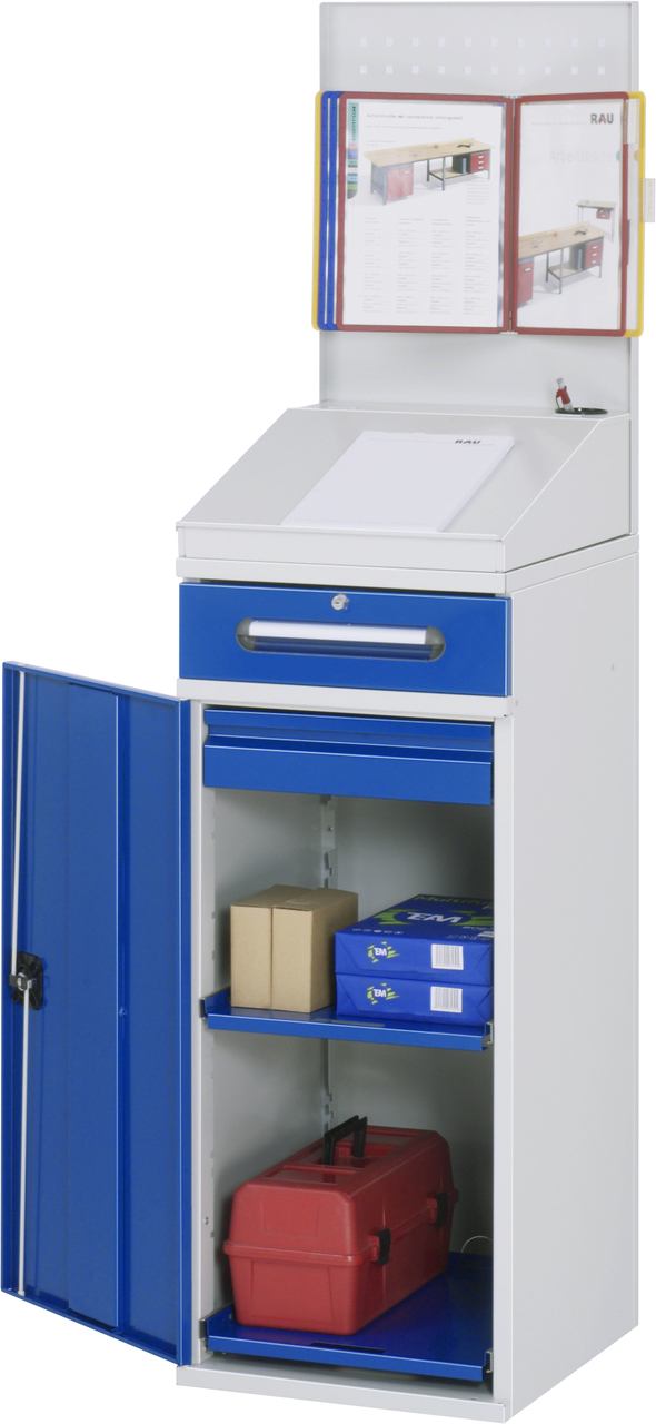 Beistellschrank-Stehpult, Modell 04, stationär