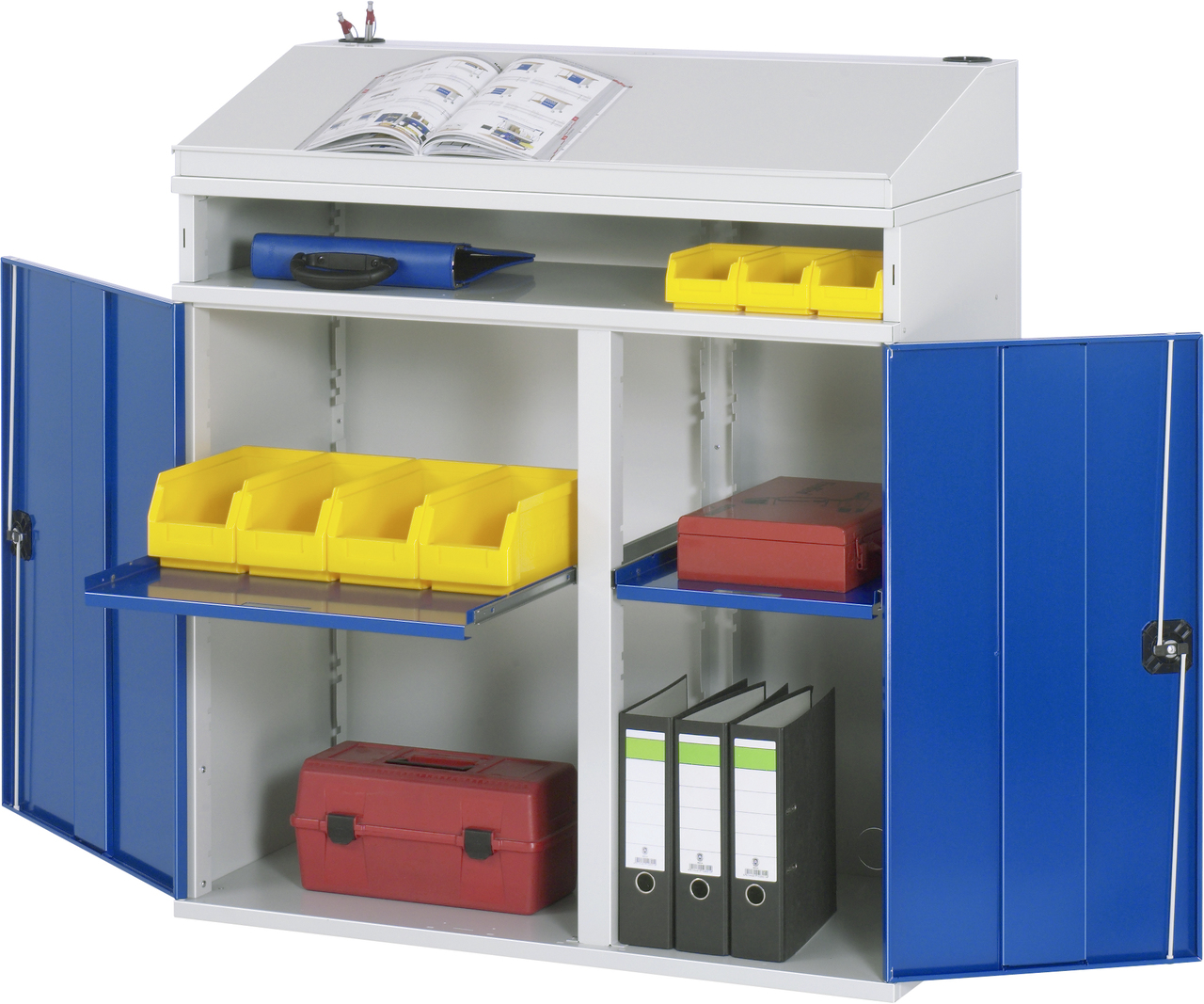 Beistellschrank-Stehpult, Modell 01, stationär