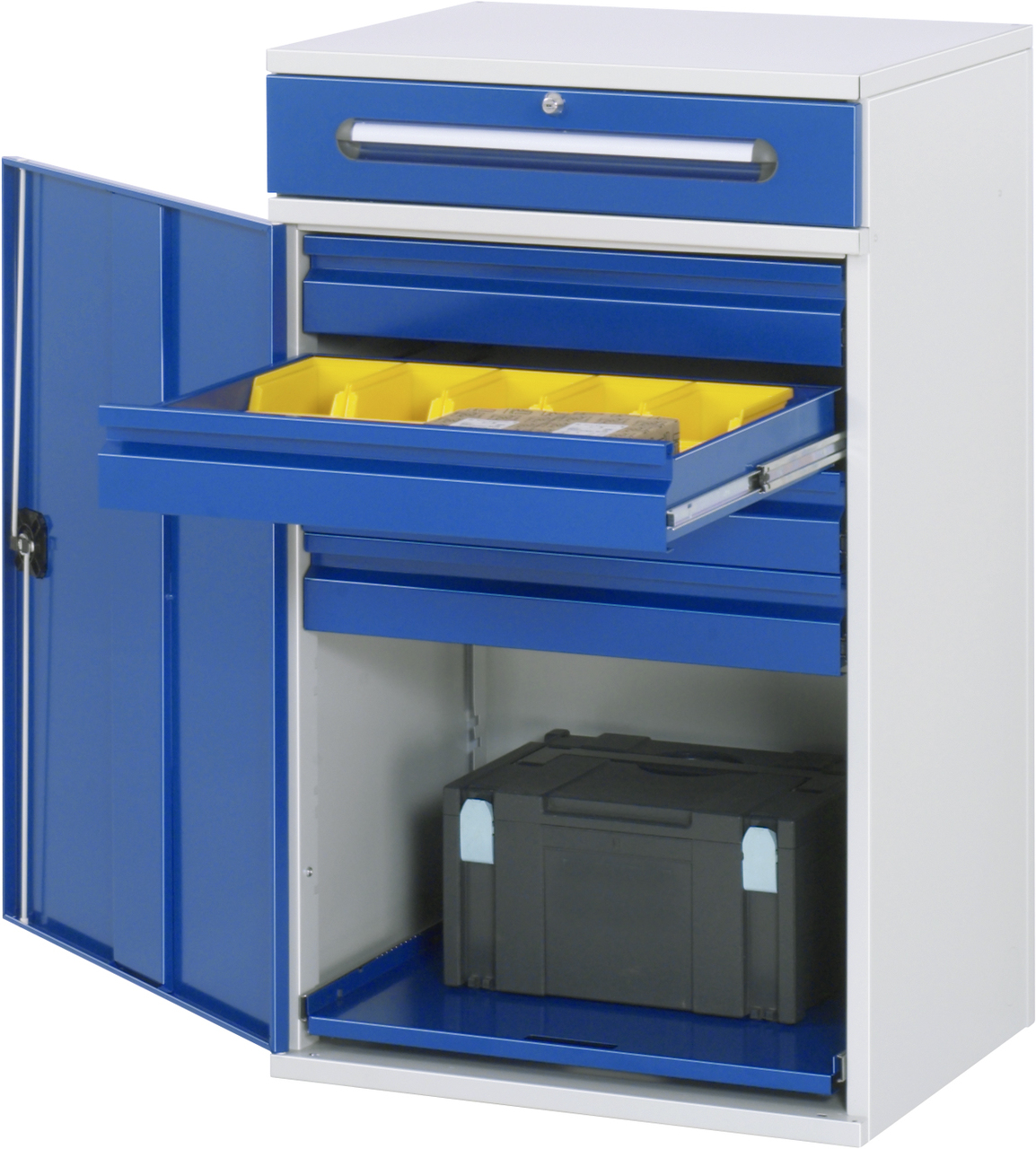 Beistellschrank-Stehpult, Modell 33, stationär