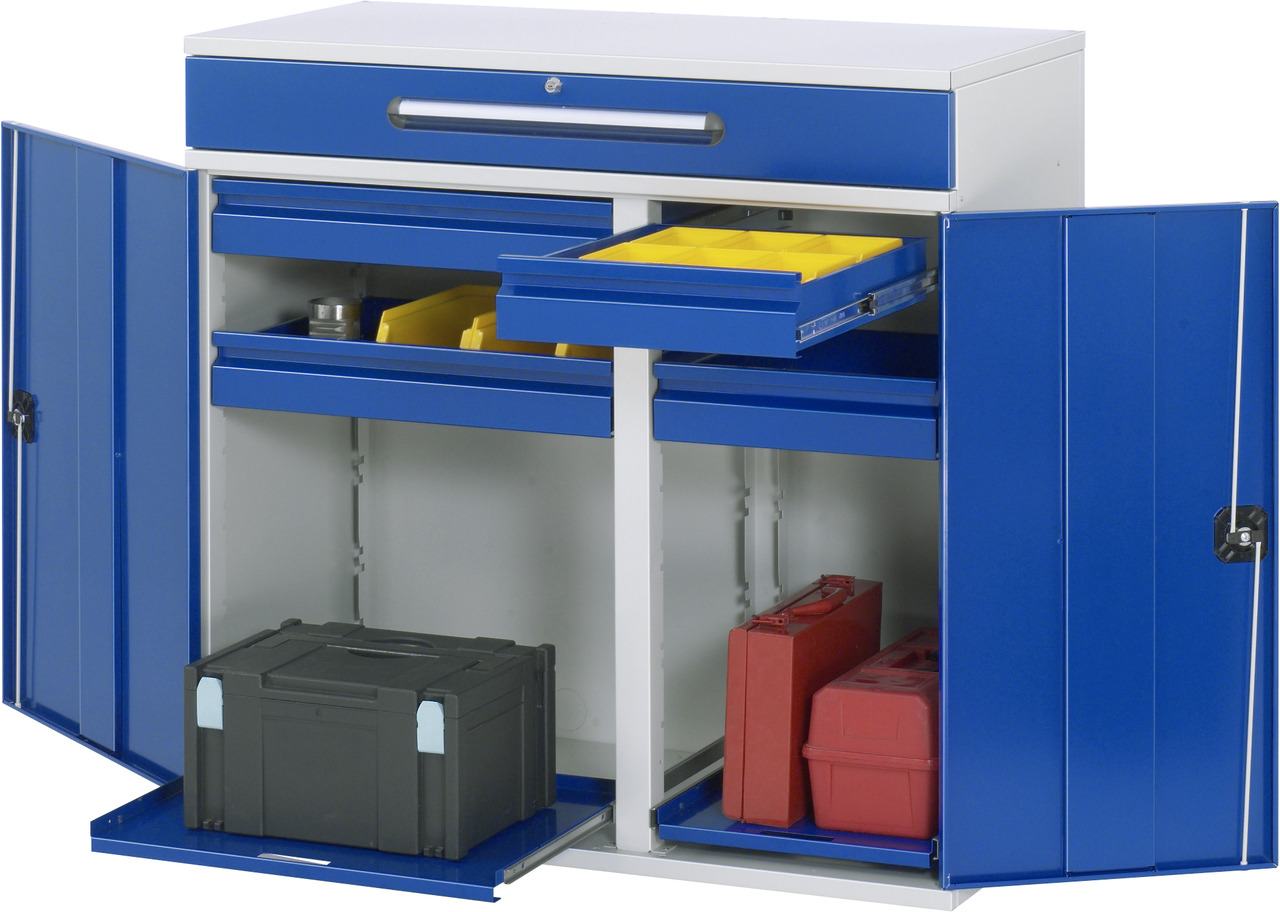 Beistellschrank-Stehpult, Modell 32, stationär