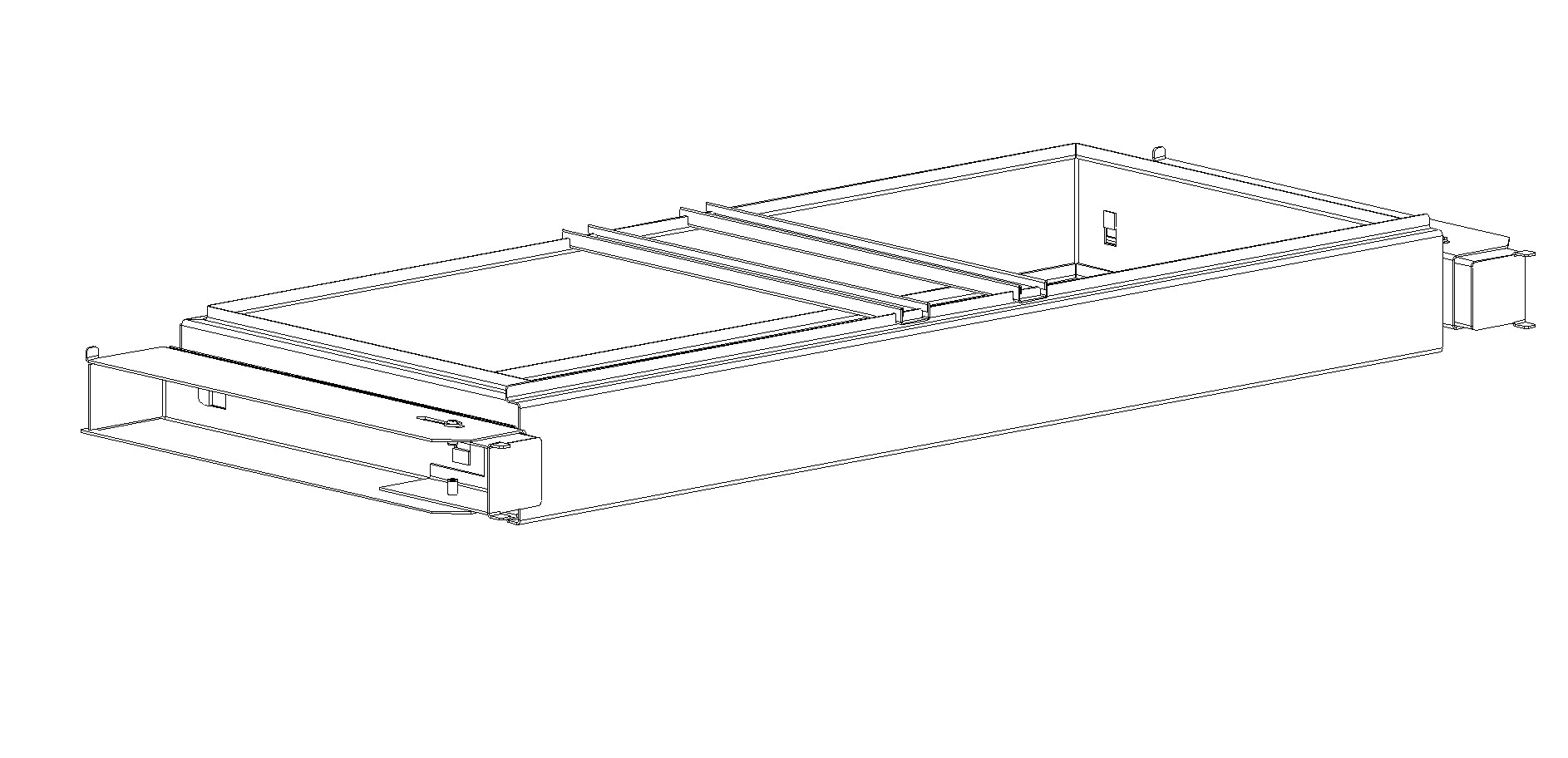 Rahmenschublade für Hängeregister 1000x435 mm LxB für Mehrzweckschrank, Bild 2