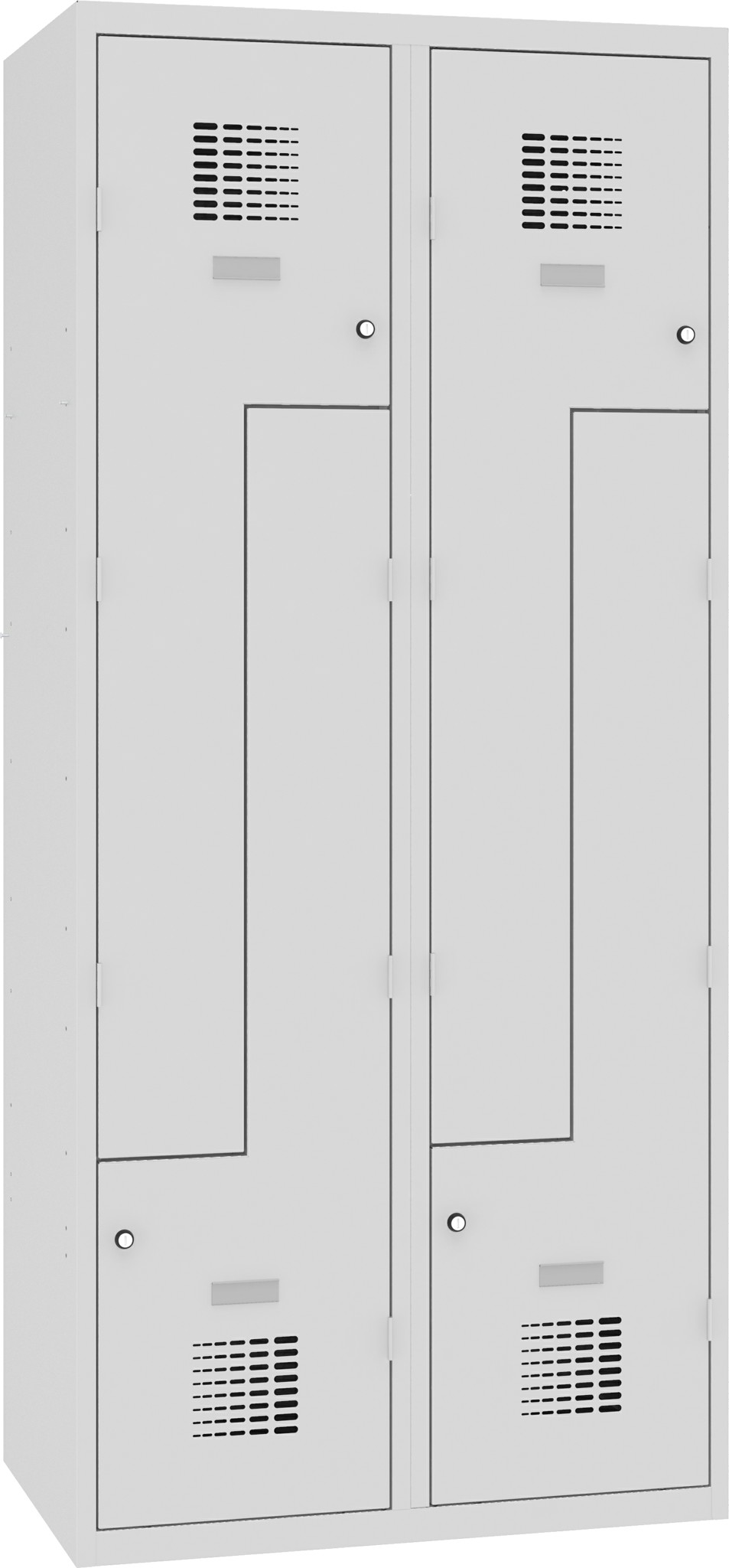 Z-Garderobenschrank 2 Abteile Breite 800mm, SUL 42 W st 1 pkt
