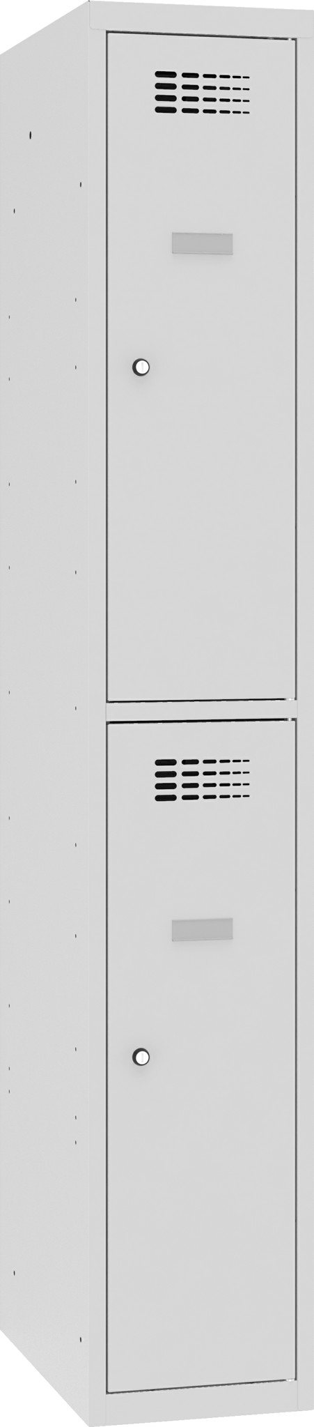 Garderobenschrank, Breite 300 mm 1 Abteil mit 2 Fächer übereinander, Total 2 Fächer, SUS 312 W