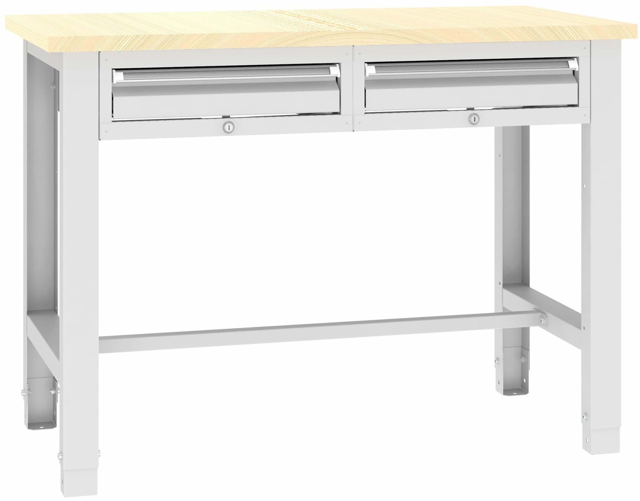 Werkbank SWT 12/2, var. Höhe, 1245x620x850-900 mm LxTxH