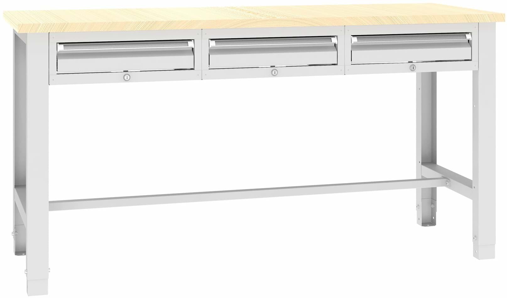 Werkbank SWT 17/2, var. Höhe, 1765x620x850-900 mm LxTxH