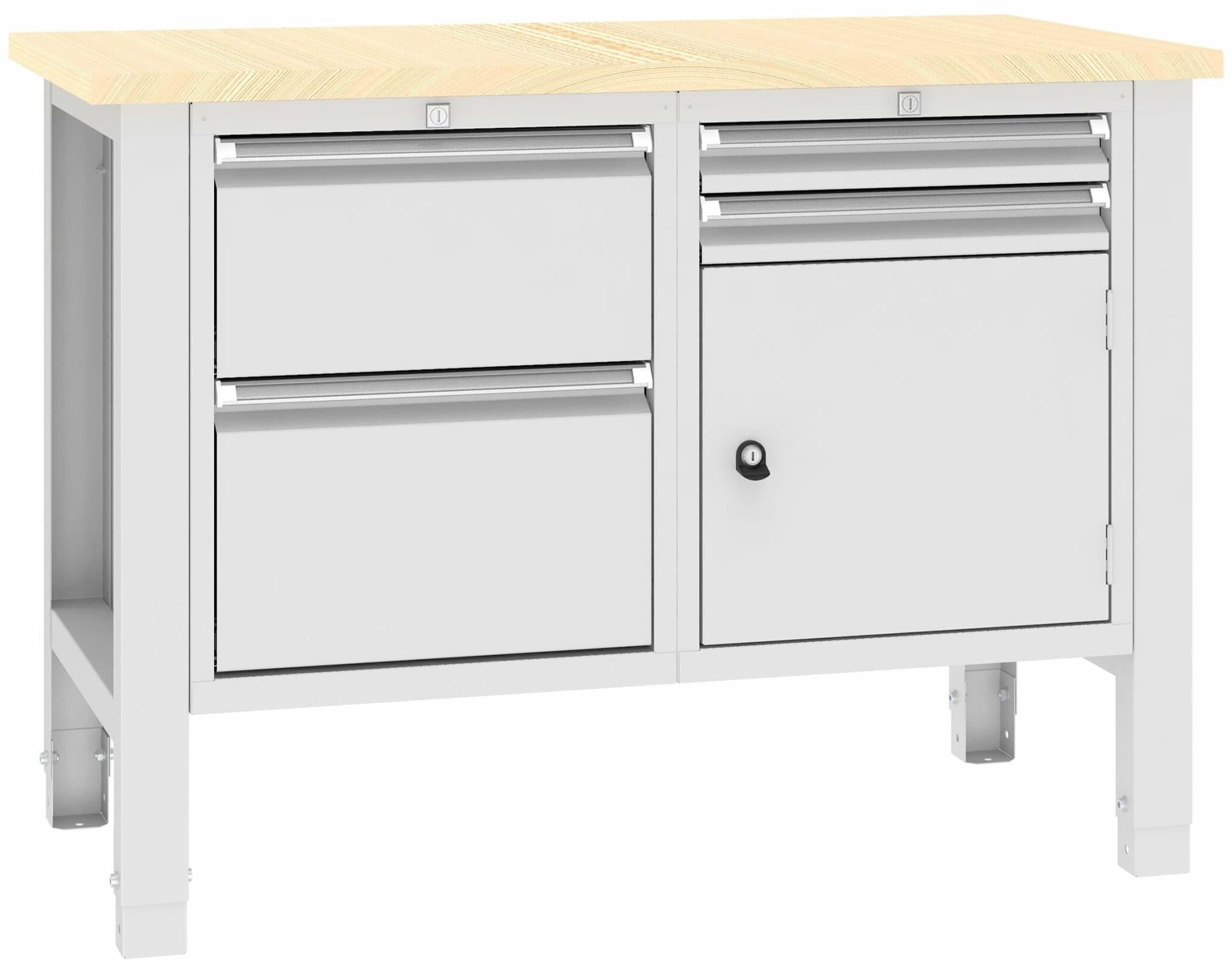 Werkbank SWT 12/6, var. Höhe, 1245x620x850-900 mm LxTxH