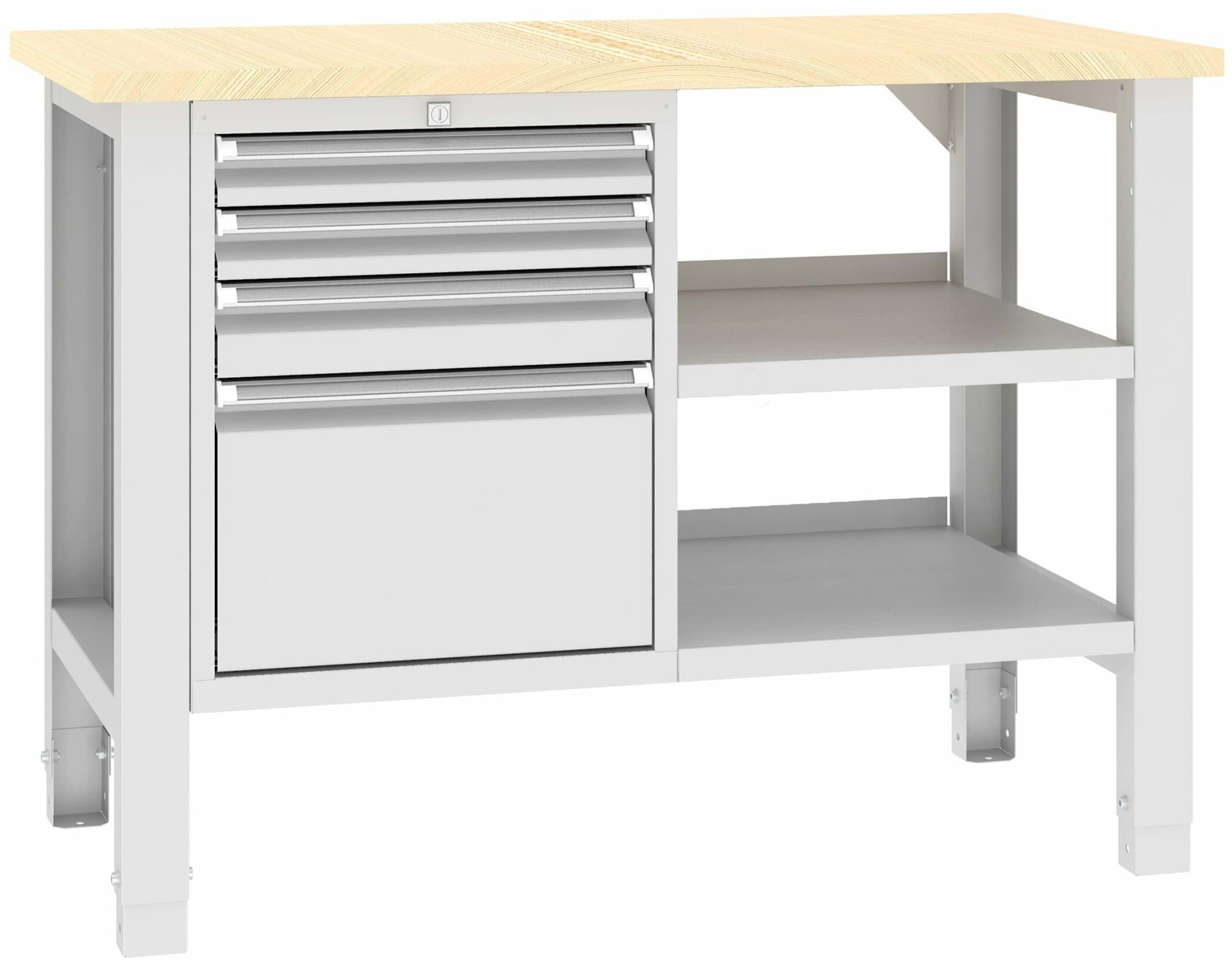 Werkbank SWT 12/9, var. Höhe, 1245x620x850-900 mm LxTxH