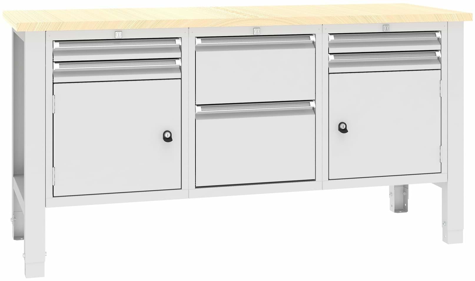 Werkbank SWT 17/6, var. Höhe, 1765x620x850-900 mm LxTxH