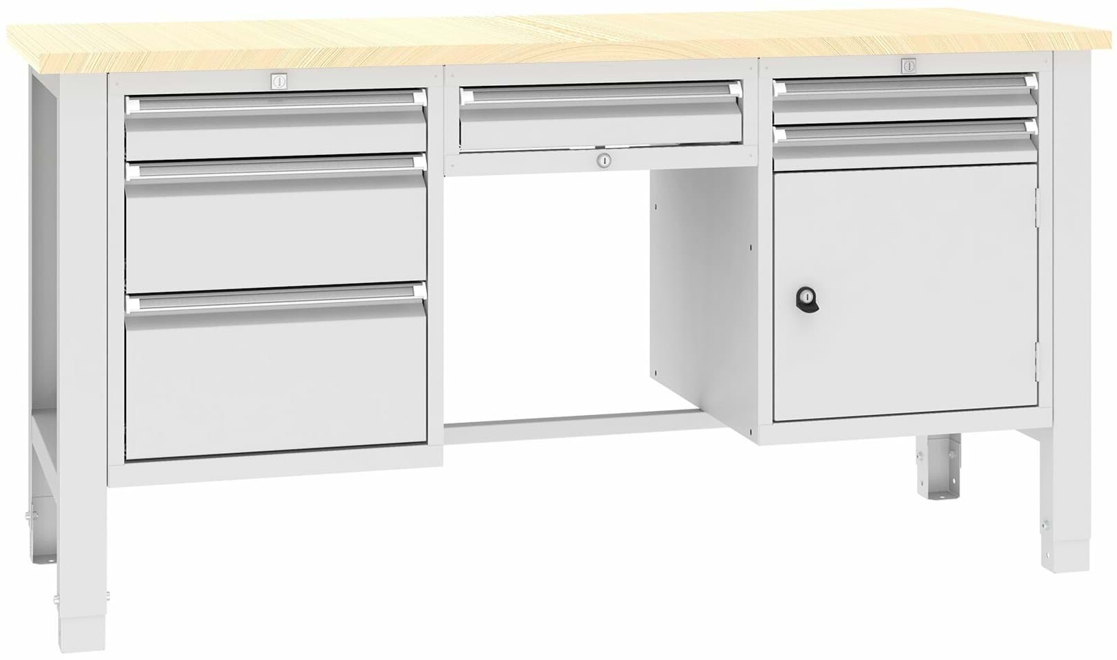 Werkbank SWT 17/11, var. Höhe, 1765x620x850-900 mm LxTxH