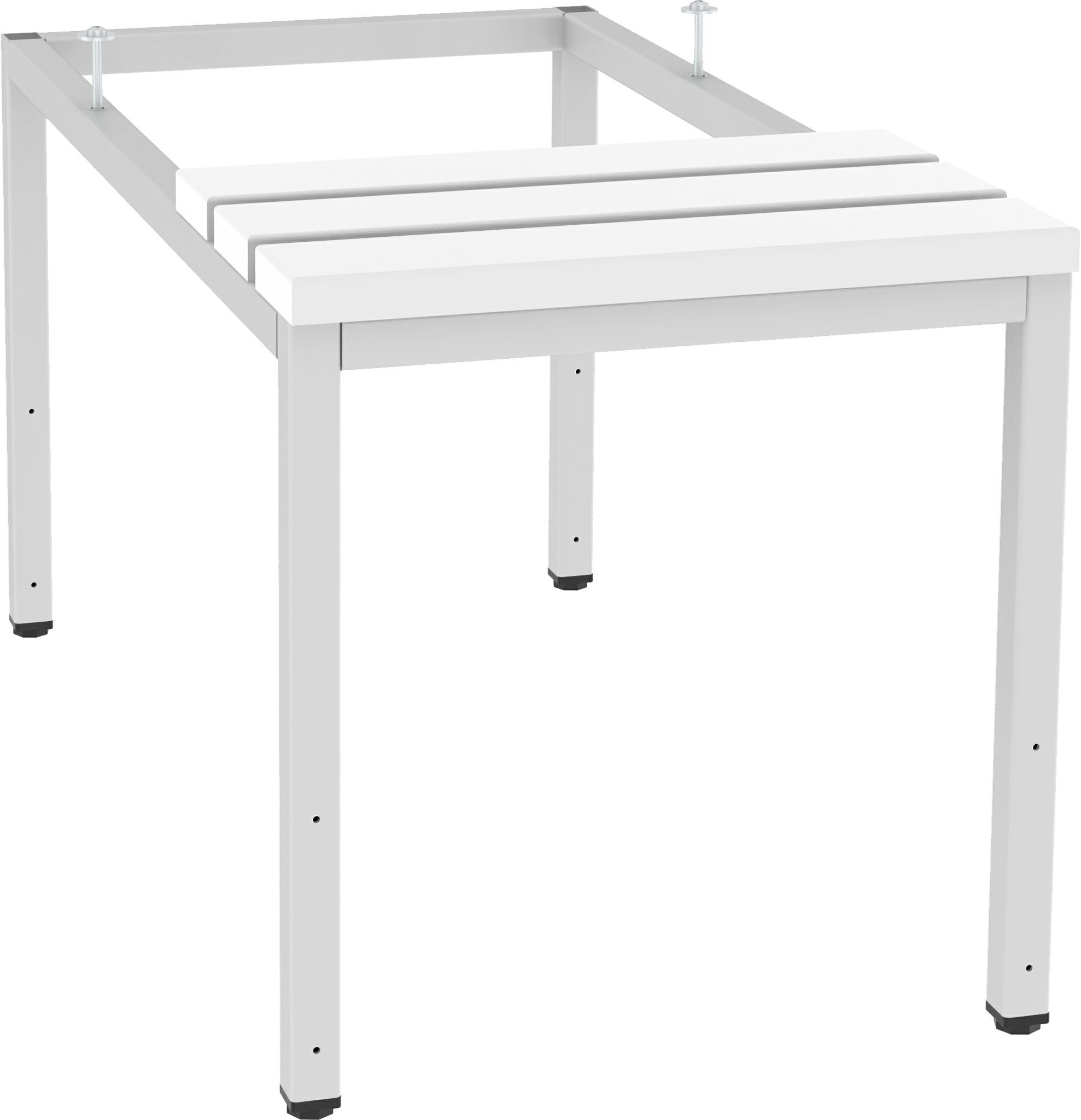 Untergestell mit Sitzbank, Breite 600 mm mit Kunststofflatten
