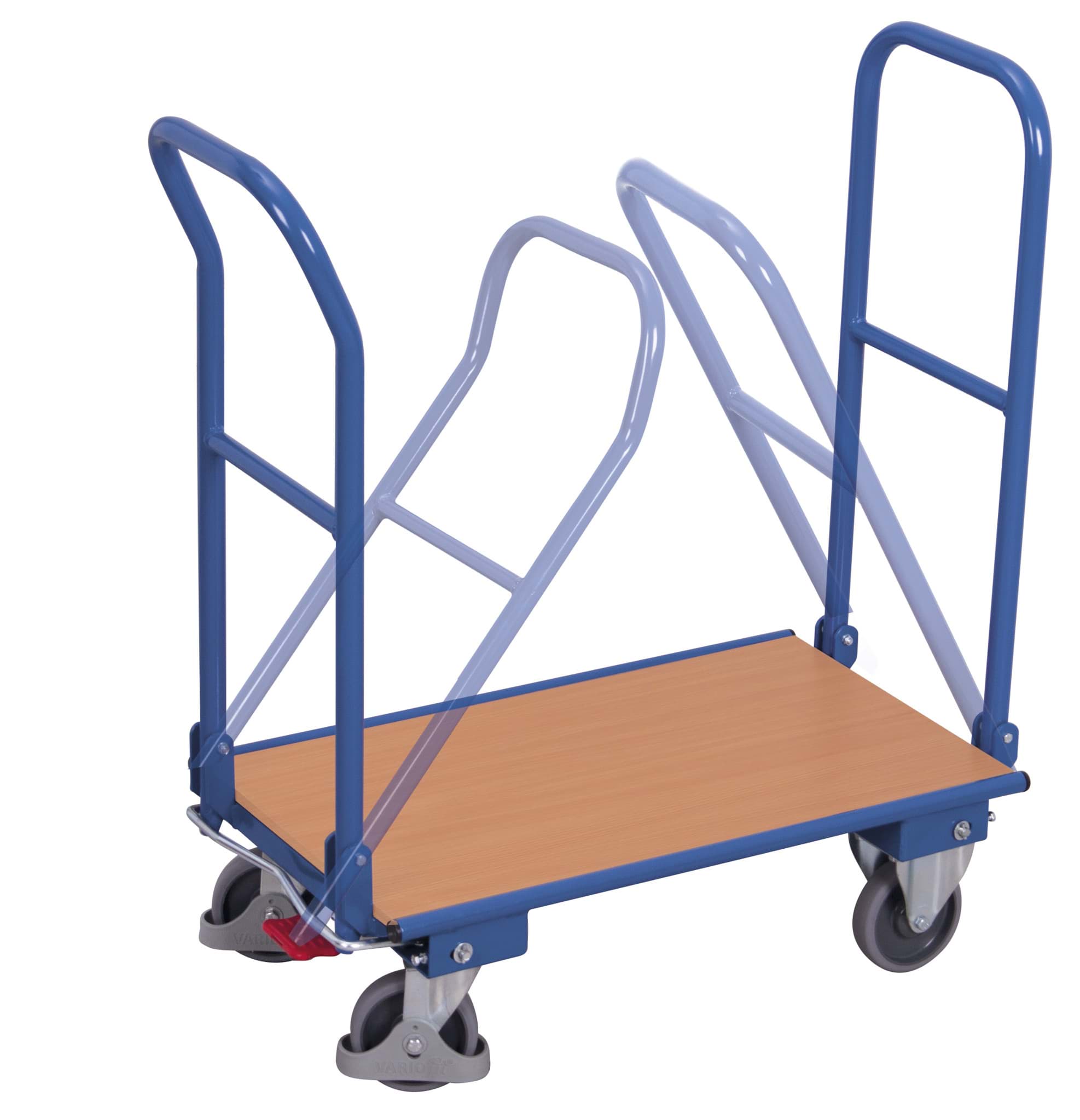 Klappbügelwagen mit 2 Bügel, 850x450x940 mm BxTxH