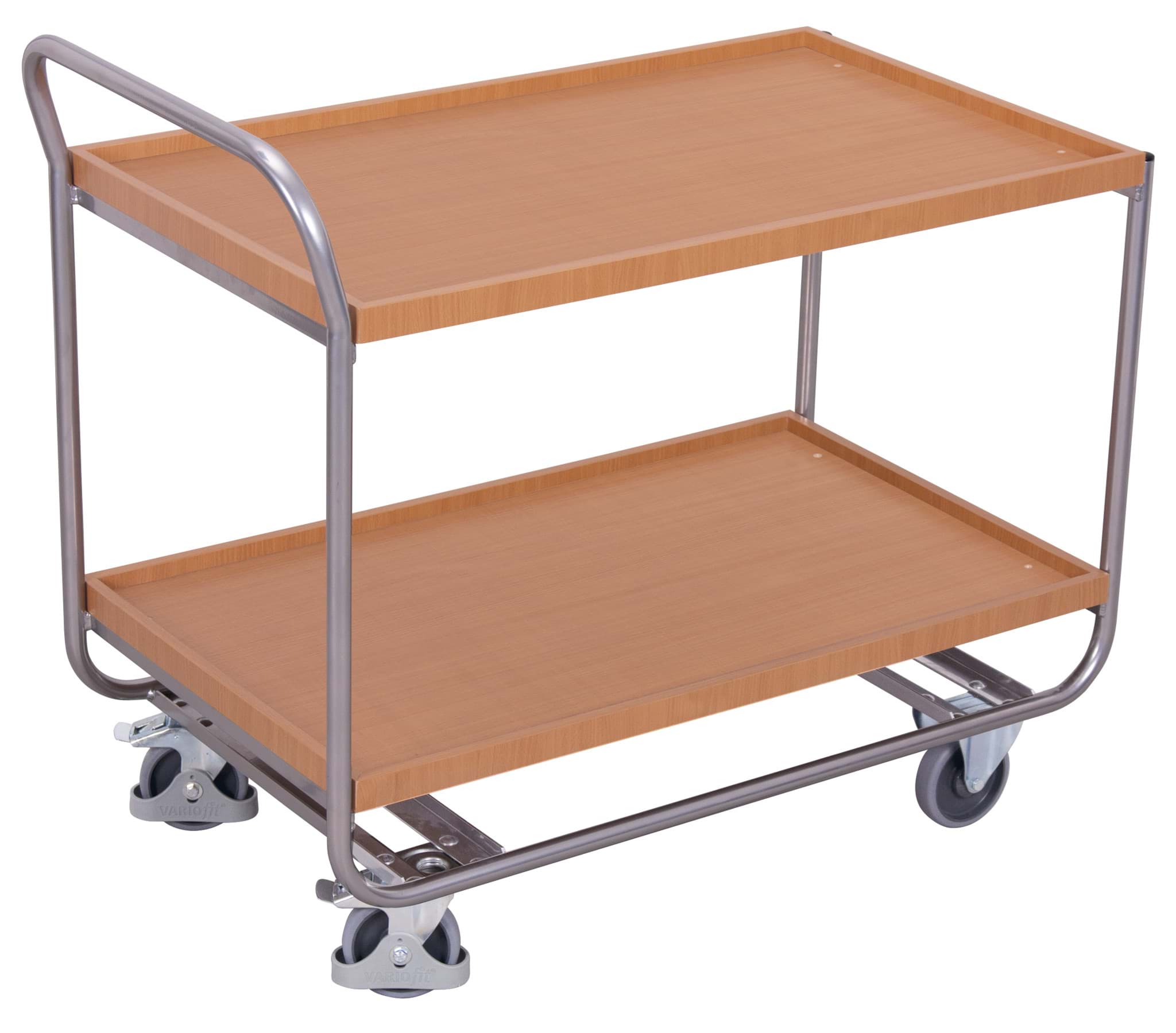 Tischwagen Alu mit Rand, 1090x600x970 mm BxTxH