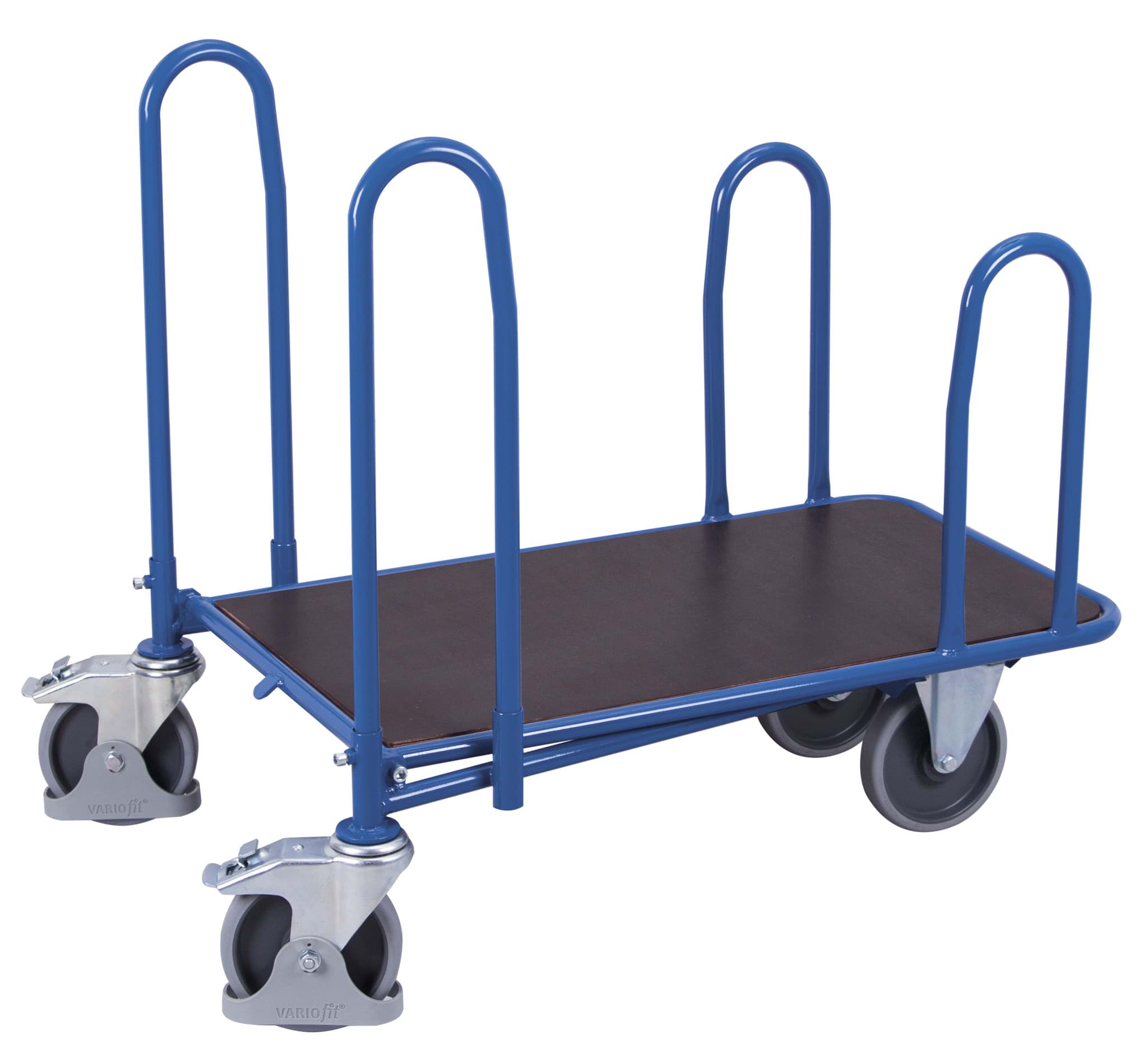 C+C-Wagen 4 Seitenbügel, 950 x 640 x 955 mm BxTxH, Siebdruckplatte
