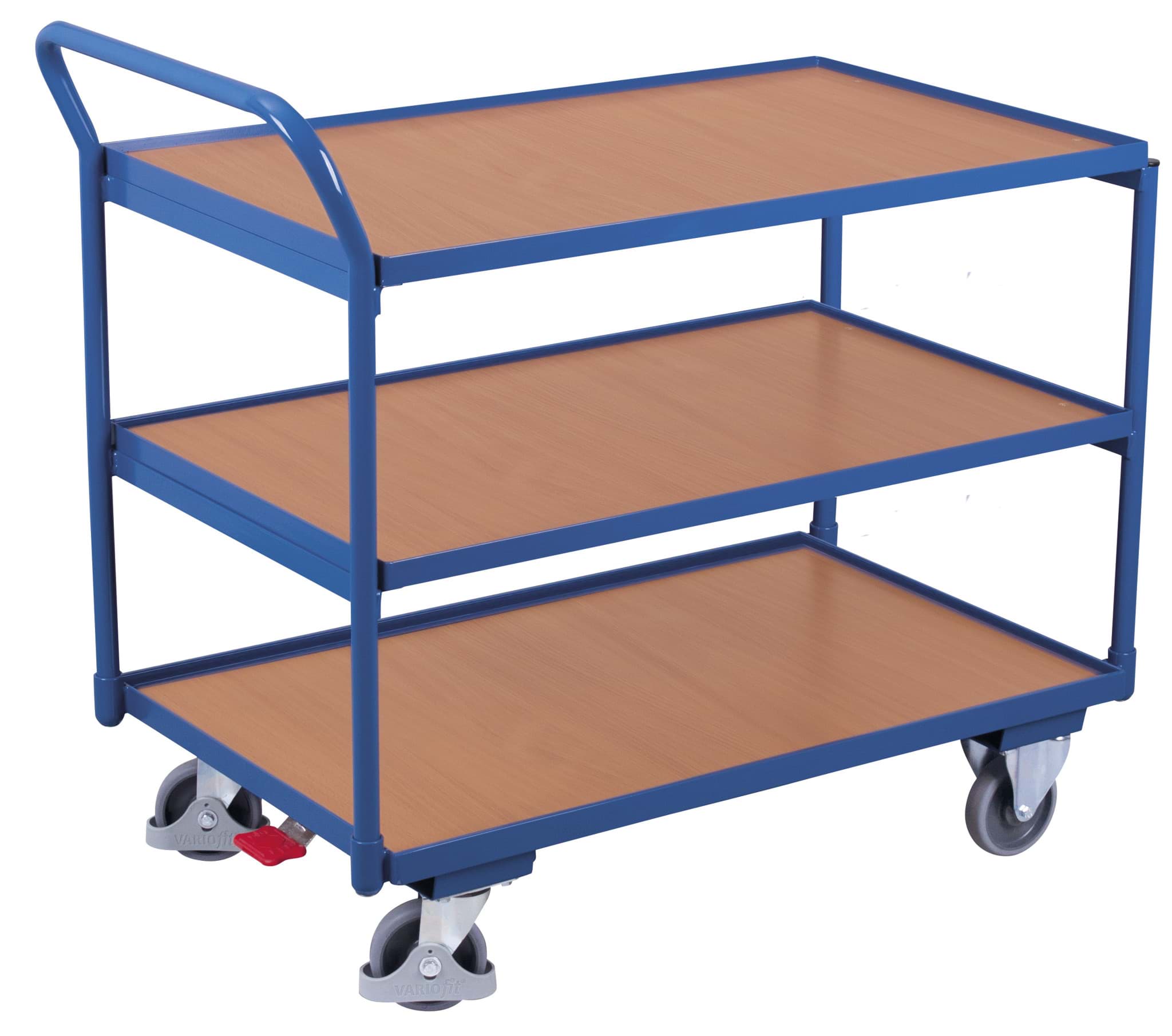 Tischwagen mit 3 Ladeflächen, 975x525x1010 mm BxTxH