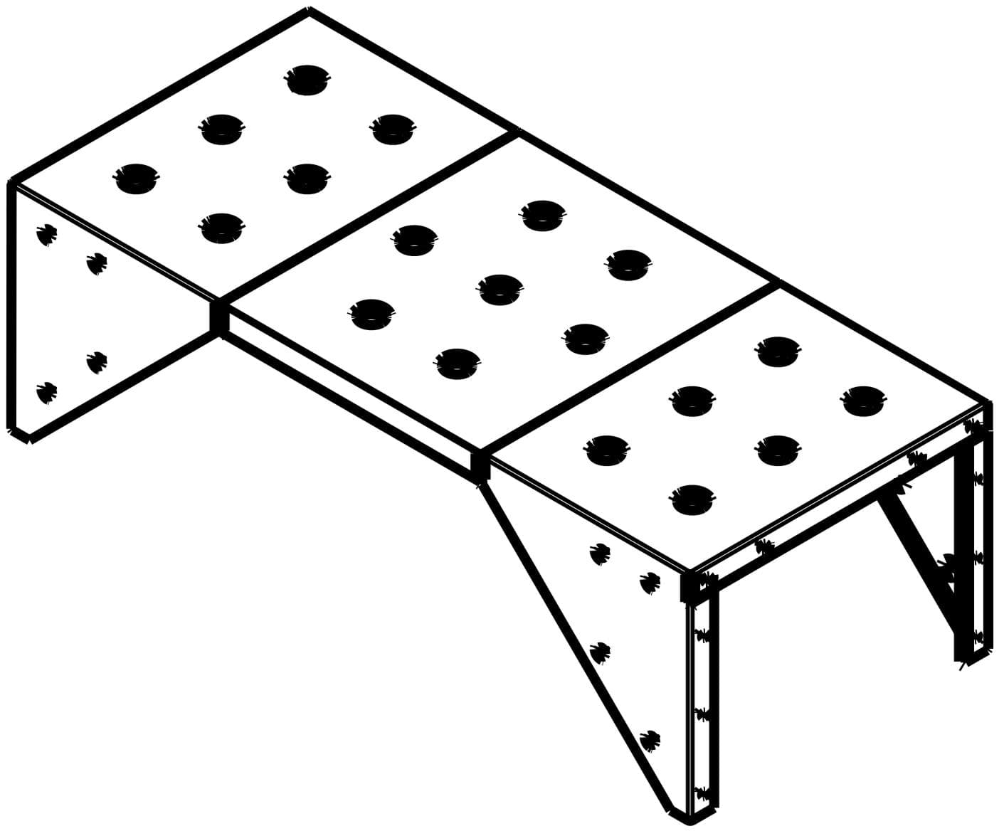 Einhängeboden für Gasflaschenschränke Breite 1400 mm