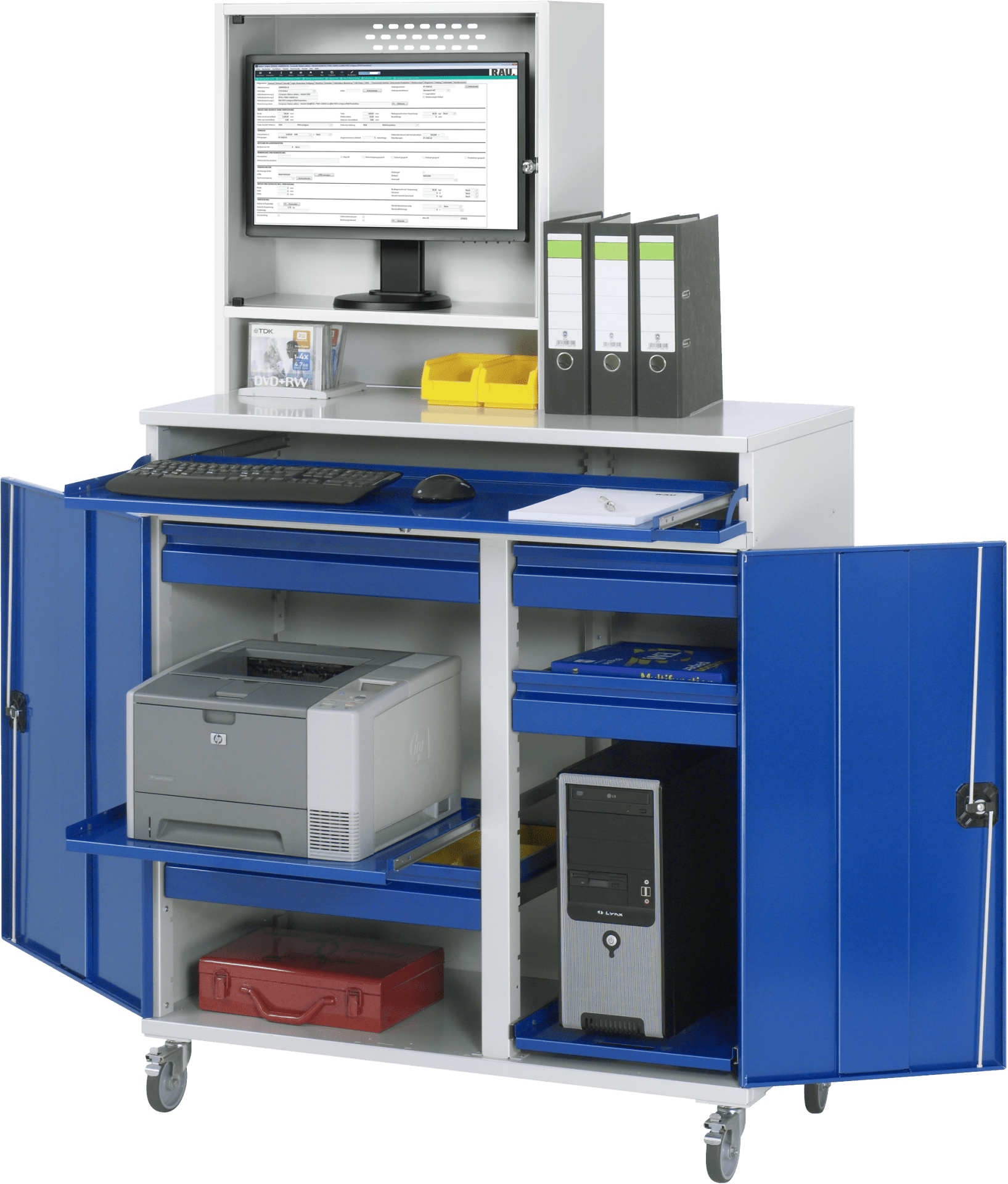 Computer-Schrank - Modell 66, B 1100 x T 520 x H 1895 mm