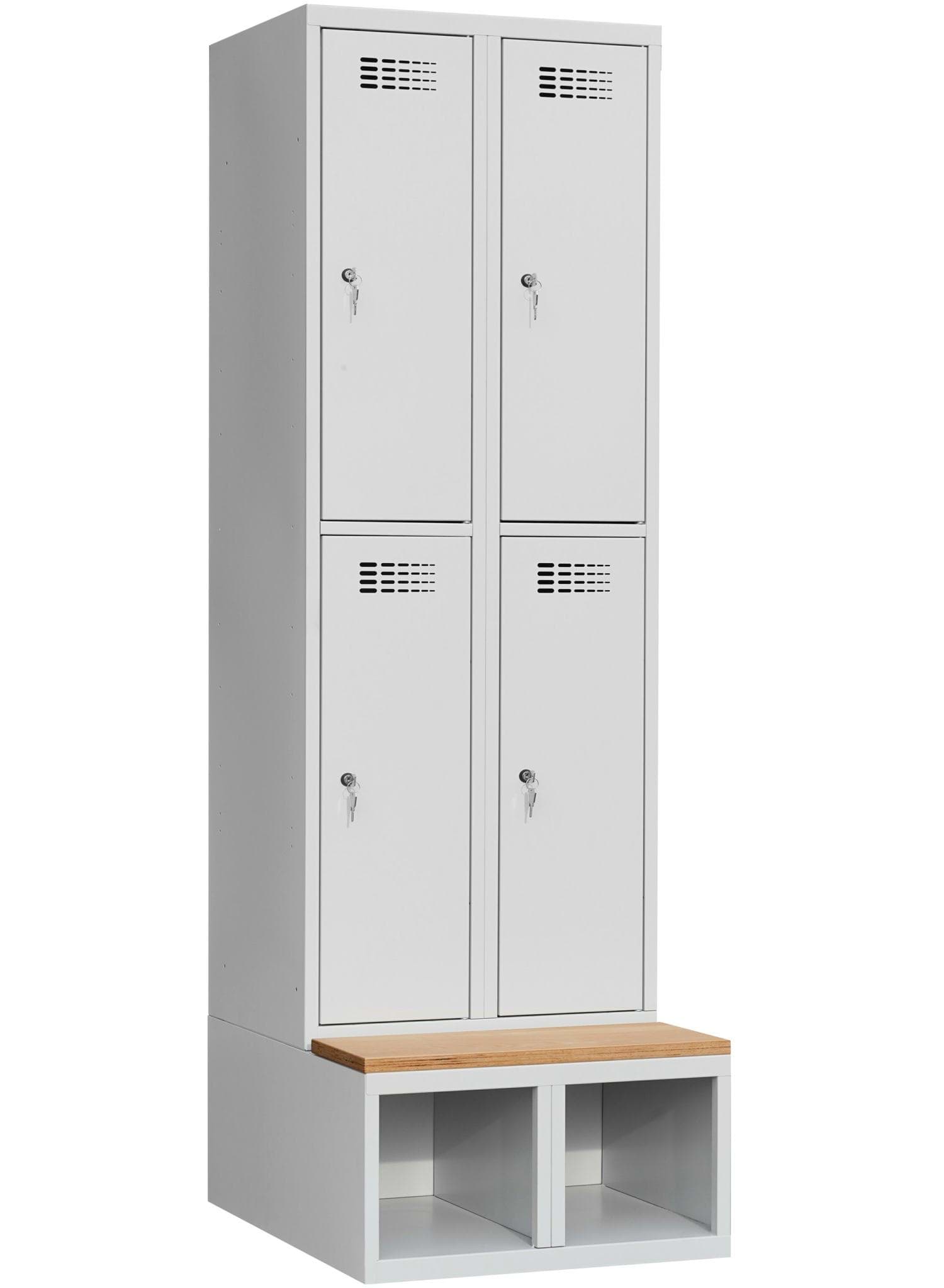 2 Fächer auf Schuhfach und Sitzbank