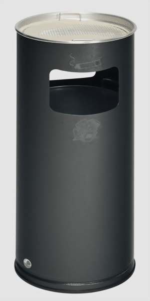 Abfallsammler-Ascher-Kombination H 70 K, Farbe silber
