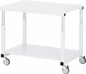 Tischwagen 1000x700x650-1050 mm LxTxH, Melaminarbeitsplatte