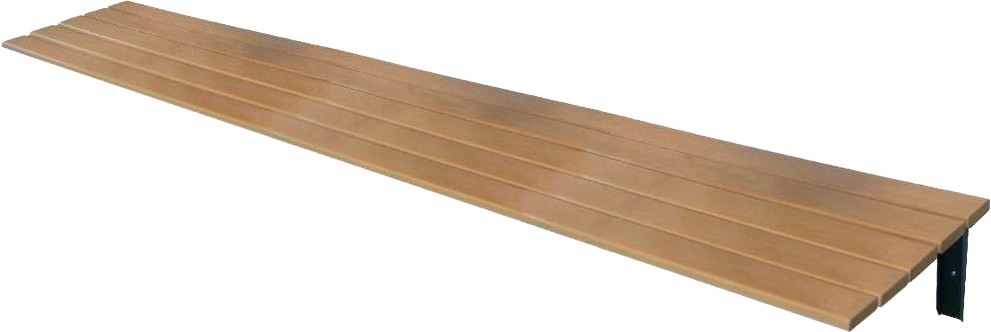 Wandsitzbank L=2500 mm behindertengerecht, Tiefe 600 mm