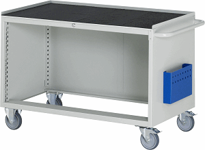 Montagewagen Modell XXL3, B 1145 x T 650 x H 795 mm, Metall-Top 25 mm mit Anti-Rutsch-Matte 