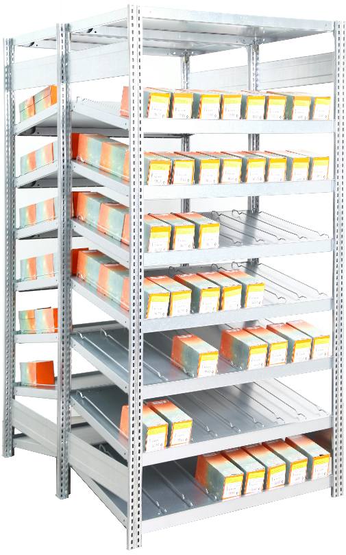 Kanban Doppelgrundregal 2000x1005x(2x500) mm HxBxT